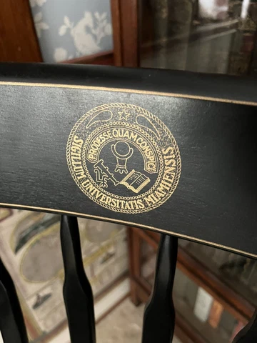 Miami University Hitchcock Chair : Captain’s Armrests, Rocking Chair Latin Motto Cover