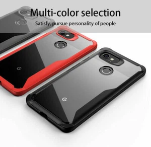 For Google Pixel 5 4a 3 2 XL 3 Case Shockproof Clear Hard Armor Tough Soft Cover - Picture 1 of 14