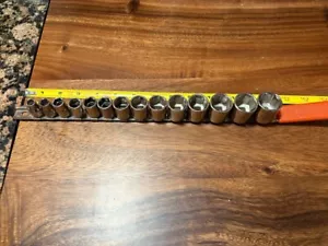 Craftsman 3/8" Drive 14pc Metric Socket Set 6 pt. Vintage Made in USA 22mm - 7mm - Bild 1 von 13