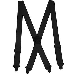 Buyless Fashion Heavy Duty Suspender Men - 48" Adjustable Strap 1 1/2"" -X Back