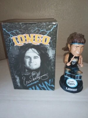 Evan Longoria Tampa Bay Rays 2014 Tour '80's Hair Band Drummer Bobble Head *NEW* - Image 1 of 2