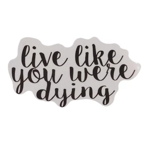 Pegatina Lema Live Like You Were Dying Cursiva Guión Dichos - Imagen 1 de 2