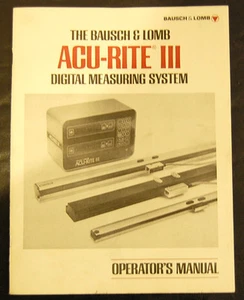 Manual del operador del sistema de medición digital Acu Rite III - Imagen 1 de 1