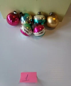 A Lot of 6 Shiny Brite Vintage Christmas  Glass Ornaments   - Picture 1 of 12
