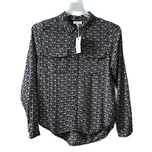 Lucky Brand Top Women’s Size Medium Ditsy Floral Button Front Blouse NEW - Picture 1 of 7