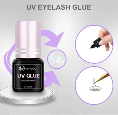 UV Eyelash Glue Lash Adhesive LED Fast Drying Low Viscosity Strong Professional - Image 1 of 4