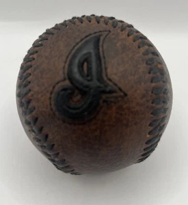 Béisbol de cuero marrón Rawlings Cleveland Indians Throwback - Imagen 1 de 4
