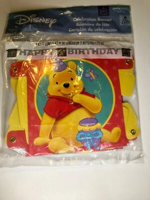 Disney Winnie the Pooh Happy 1st Birthday jointed banner - Image 1 of 4