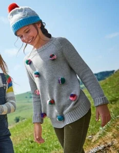 Suéter Boden POM POM GRIS TALLA UK 12 (15-16 AÑOS) NUEVO G0772 - Imagen 1 de 5