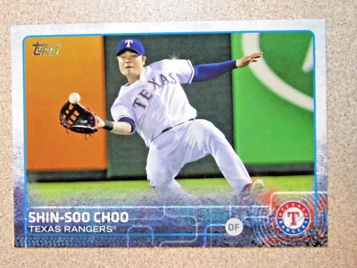 2015 TOPPS SERIES 1 #320 SHIN-SOO CHOO SPARKLE VARIATION TEXAS RANGERS - Image 1 of 3