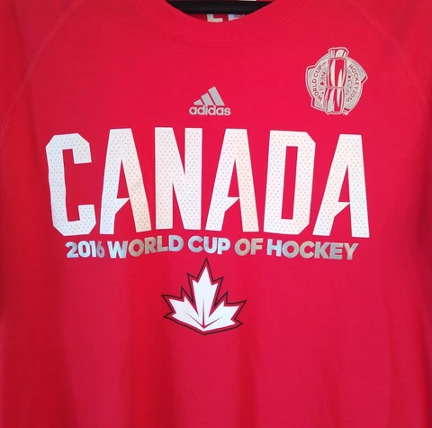 Adidas Ultimate Tee Canada 2016 World Cup Of Hockey T-Shirt Size Large Cover