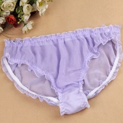 Womens 100% Silk Sexy Sheer Bikinis Briefs Knickers Underpanties Pastel Colors - Image 1 of 4