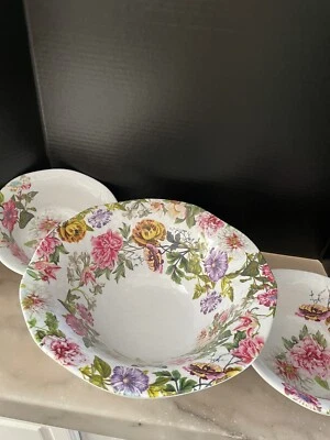 Michel Design Studio Extra Large Floral Melamine Salad Bowl and 2 Serving Bowls - Image 1 of 4