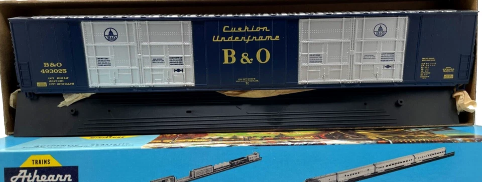 Athearn 1987 HO Scale B&o 86' Hi Cube Boxcar Kit 493025 Baltimore Ohio