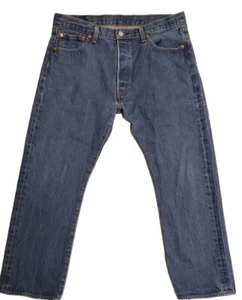 Levi’s 501 Original Fit Button Fly 100% cotton Blue jeans Straight 36x29 blue - Picture 1 of 13