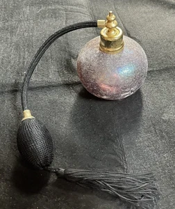 Parfum Flakon Zerstäuber Vintage Art Deco Irice Art Glas Irving Reis Lila - Bild 1 von 4