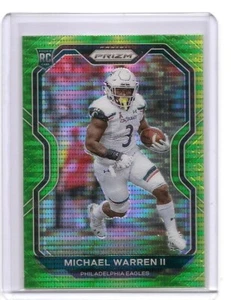 2020 Panini Prizm Michael Warren II Neon Green Pulsar Prizm Insert Card Eagles - Bild 1 von 2