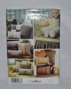 Cuscino vintage modello Simplicity Throw # 4108 non tagliato - Foto 1 di 2
