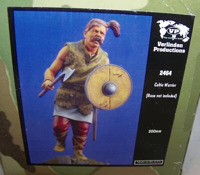 VERLINDEN 200MM 1/9 CELTIC WARRIOR WITH AXE & SHIELD FULL RESIN FIGURE 2464 NIB - Image 1 of 2