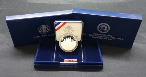 2002-W US Military Academy Bicentennial Commemorative Proof Silver Dollar - Z250 Cover