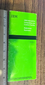 IBM VSE/Interactive Computing and Control Facility Referency Summary 1st Edition - Picture 1 of 4