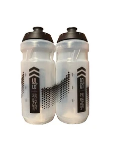 2x SiS Wide Mouth Clear Drinks Bottles For Cycling & All Endurance Sports 600ml - Picture 1 of 2