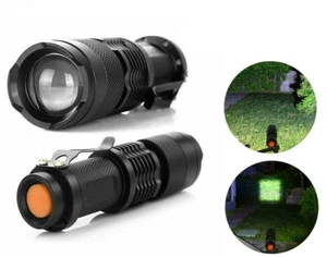 2 torcia tattica LED livello militare con clip accetta batteria AA o 14500 2 pz - Foto 1 di 7