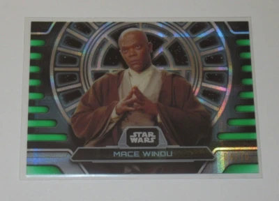 Topps Star Wars High Tek 2024 Mace Windu Fantastek Green 04/10 Case Hit SSP SP - Image 1 of 3