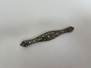 VIKTORIANISCHE ÄRA STERLINGSILBER BROSCHE MIT STRASSSTEINEN (BJR6008) - Bild 1 von 2