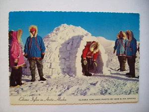 Eskimo Igloo in Arctic Alaska Postcard - Picture 1 of 2