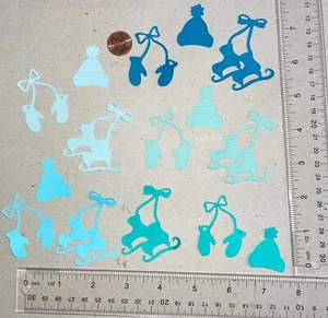 🙂️10 SOMBRERO Y MITONES DE PATINES DE HIELO papel cartucho adornos troquelados.. - Imagen 1 de 25