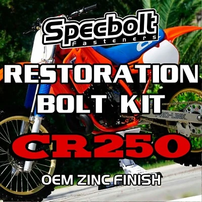 Specbolt Restoration Bolt Kit For Honda CR250 Fasteners ORIGINAL ZINC CR 250 - Bild 1 von 4
