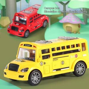 ABS School Bus Model Toy Exquisite City Tourist Car  Gifts For Kids