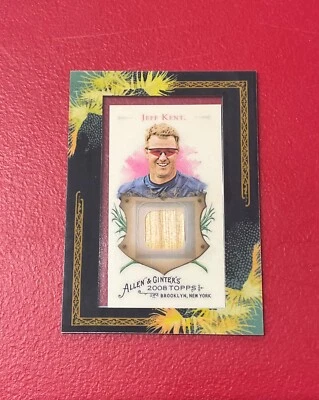 2008 Topps Allen & Ginter Jeff Kent Framed Game Used Bat Relic #AGR-JK Dodgers - Image 1 of 2