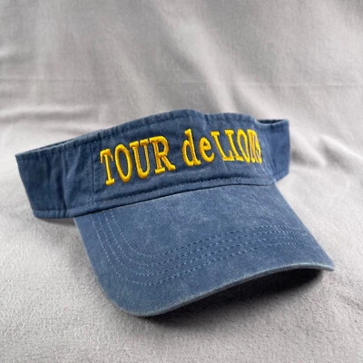 Visera Tour de Lions Hombres Correa Ajustable Azul Denim Estilo Ciclismo Motociclista Sombrero para el Sol Foto 1 de 4
