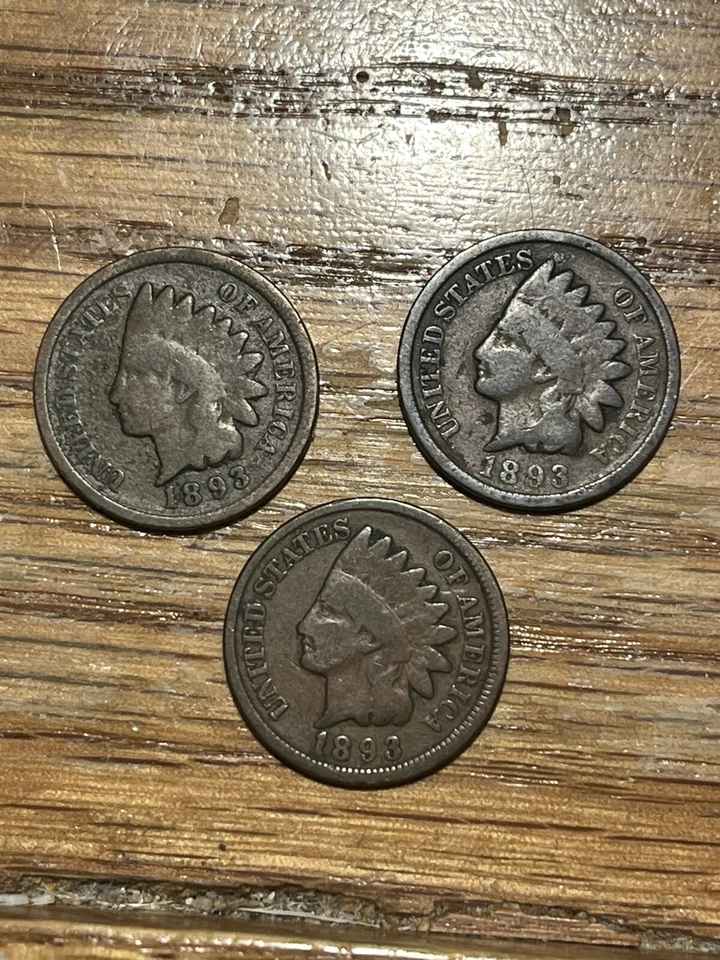 ¡¡Un centavo cabeza india 1893 aleatoria!! Fechas y llantas completas. Foto 1 de 1