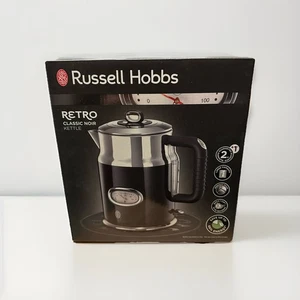 Russell Hobbs Retro Wasserkocher 1,7L 2400W Schwarz Edelstahl 21671-70 NEU OVP - Bild 1 von 8