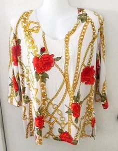 VALENTINA XL Roses w Gold accented w rhinestones -discontinued design - Picture 1 of 3