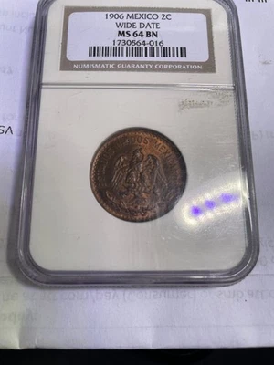 1906 MEXICO 2 CENTAVOS WIDE DATE - Image 1 of 2