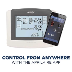 Aprilaire 8620W White Wireless 10.3" LCD Touch Display Thermostat w/ IAQ Control - Picture 1 of 15