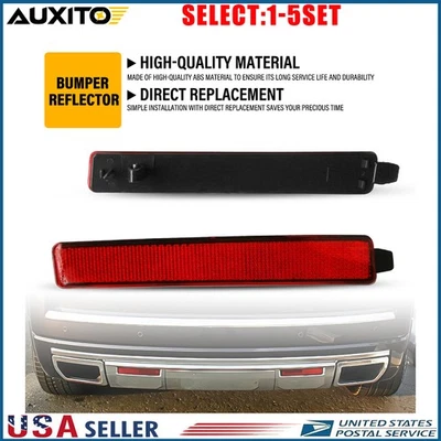 Rear Bumper Reflector Lights Red Fit 2009-12 Chevrolet Traverse LH RH Side 2-10X — 第 1/4 张图片