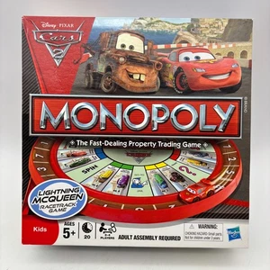 Monopoly Cars 2 COMPLETE Parker Brothers 2011 Kids Disney Pixar Movies - Picture 1 of 10