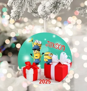 Minions Personalized Kids Christmas Ornament- Christmas Tree Kids Gift - Picture 1 of 4