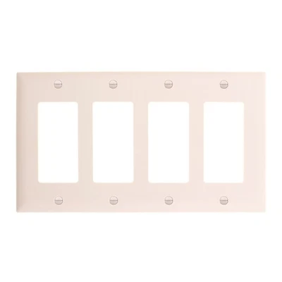 PLACA DE PARED DECORATIVA PASS & SEYMOUR TP264-LA, 4 VELOCIDADES, LT ALMOND (PACK DE 10) Foto 1 de 3