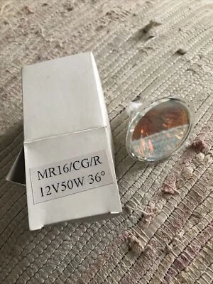 50 Watt  RED Get 4 Bulbs Lot 36 Degree Flood MR16 Mini Reflector GU5.3 Bi-Pin - Image 1 of 3