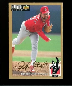 1994 Collector's Choice Gold Signature #548 Rick Sutcliffe quasi nuovo-MT - Foto 1 di 2