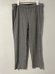 J. Jill Baumwolle Stretch schwarz & weiß Gingham Karo kariert Pull-on Hose 14 28" - Bild 1 von 6
