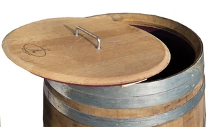 Deckel für Holzfass, Regenfaß Boden Holz, Fassboden, Weinfassboden für 225L Fass - Bild 1 von 3