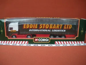 CORGI EDDIE STOBART DAF 95 CAB & CURTAINSIDE TRAILER TY87010 SCALE 1:64 - Picture 1 of 2