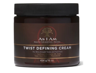 As I Am Twist 定义面霜适用于闪亮光滑扭曲和扭结 8 盎司。  — 第 1/2 张图片